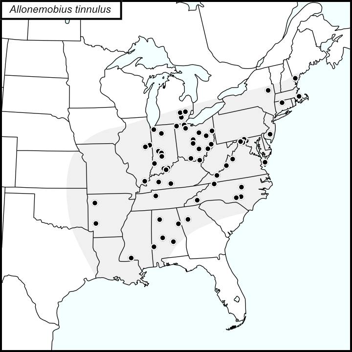 distribution map for Allonemobius tinnulus