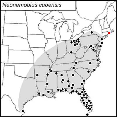 distribution map for Neonemobius cubensis