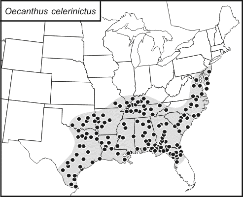 distribution map for Oecanthus celerinictus